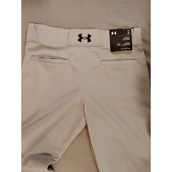 Boys Under Armour Tapered Fit Baseball Pants Gray Youth Medium - Picture 5 of 8